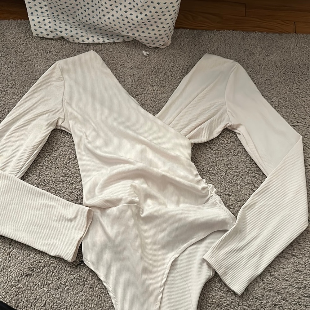 White Long Sleeve Bodysuit